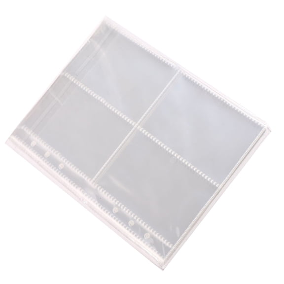 Plush 6 Rings Binder 6 Hole Pre-punched Photo Card Sleeve Single Sided Double-Sided 4 Pocket Refllable Photo Card Binder
