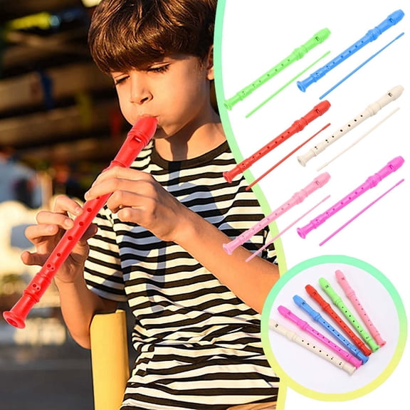 Plush 8 Hole Soprano Recorder Instrument High C Tone Flute Soprano Recorder Clarinet With Cleaning Stick Wooden For Beginners G Fingering C Key Recorder Instrument