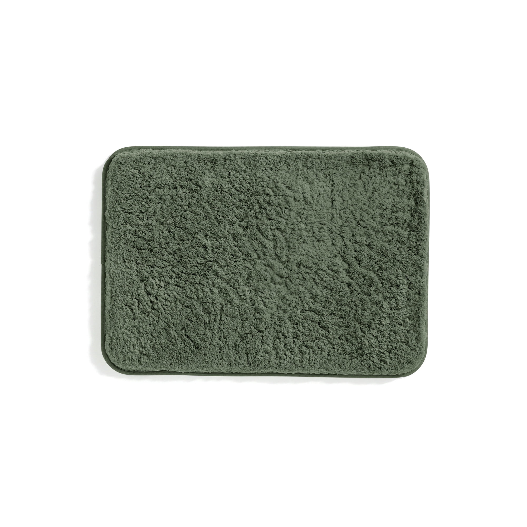 Plush Absorbent Bath Mat Rug with Anti-Skid Rubber Backing, 24 x 17, Sage, by Noble Linens