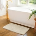 thumbnail image 1 of Plush Absorbent Bath Mat Rug with Anti-Skid Rubber Backing, 34 x 21, Ivory, by Noble Linens, 1 of 12