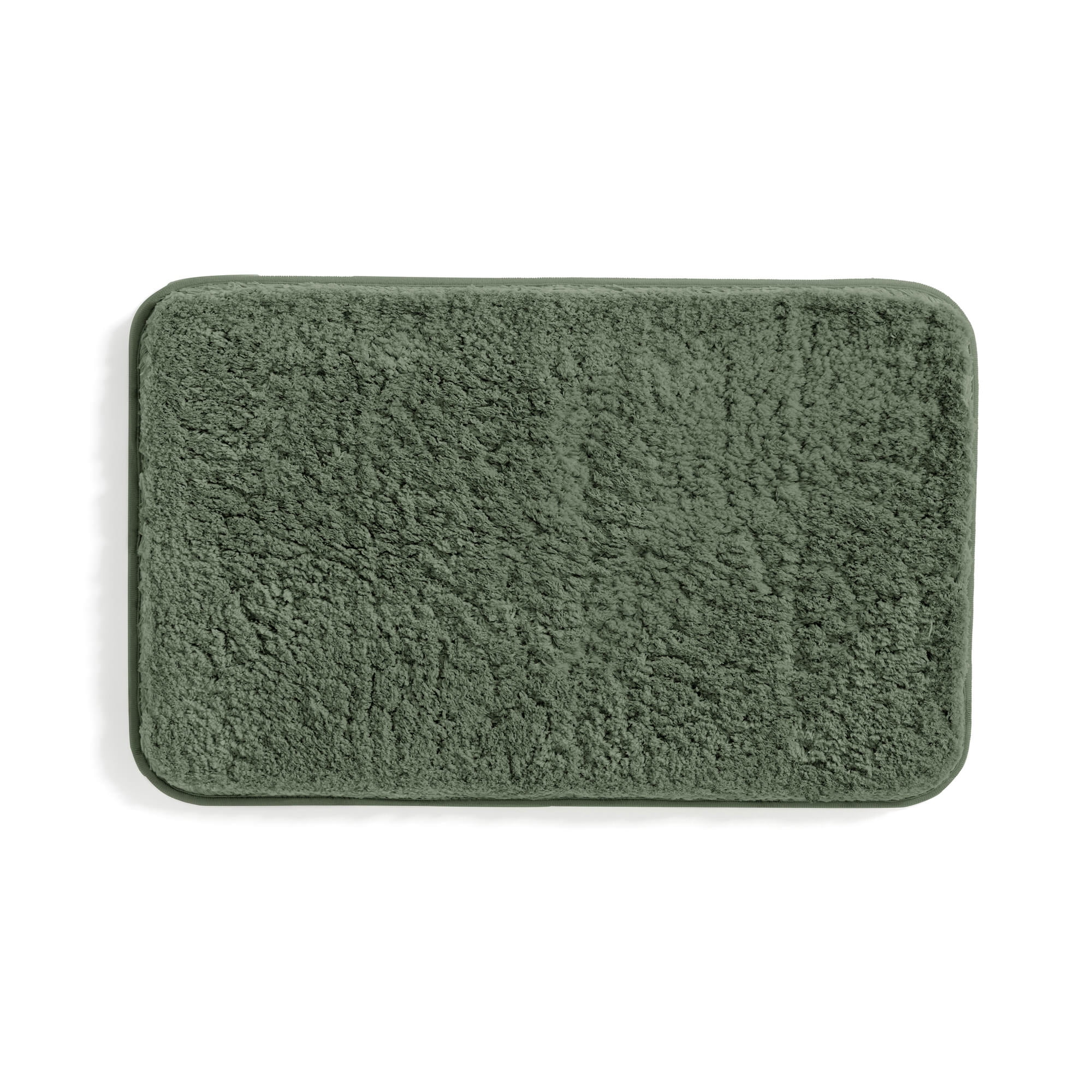 Plush Absorbent Bath Mat Rug with Anti-Skid Rubber Backing, 34 x 21, Sage, by Noble Linens