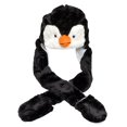 thumbnail image 1 of Plush Animal Hat w/ Built-In Mittens Penguin, 1 of 2