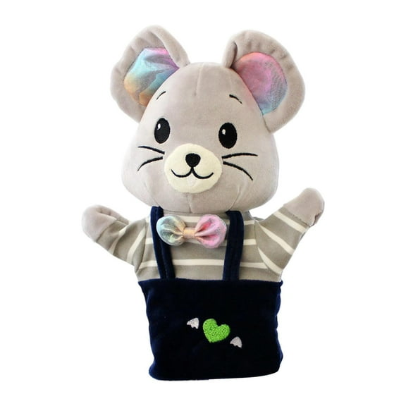 Plush Animal Toy Interactive Game Mouse Puppet Lightweight 24cm Height for Toddlers Imaginative Fun Play