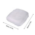 thumbnail image 1 of Plush Backless Car Seat Cushion, Soft Fleece Non-Slip Chair Pad for Office Stadium Travel and Wheelchair Use(White,2pc), 1 of 3