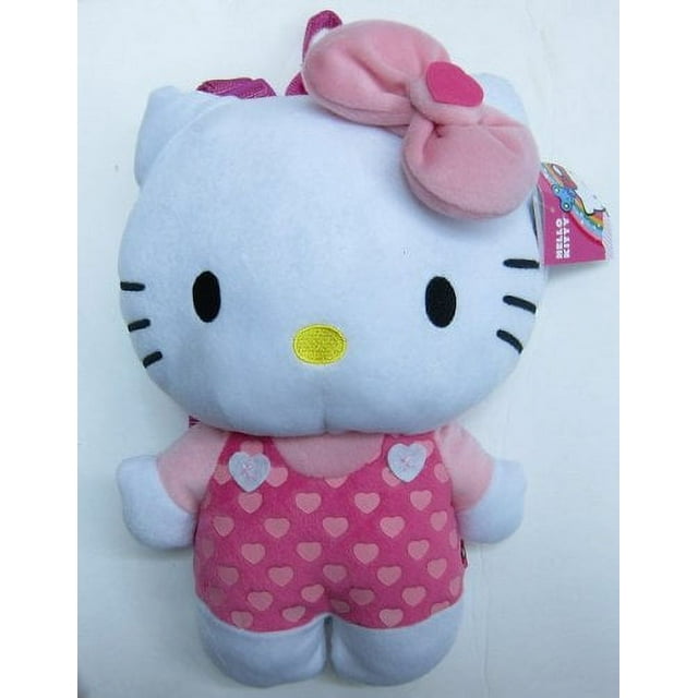 Plush Backpack - Hello Kitty - Pink Heart Dot Soft Doll Toys 671195
