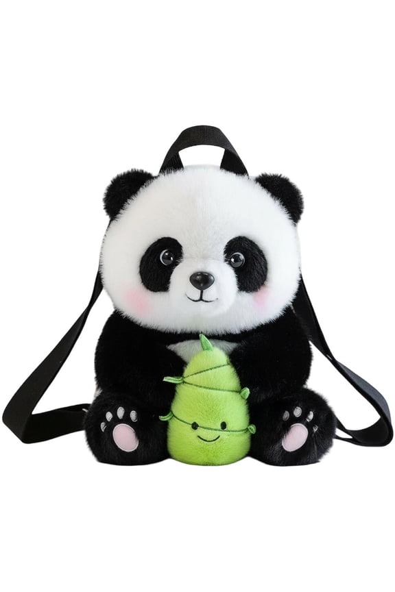 Plush Backpack, Panda Backpack Bag, Durable Travel Rucksack Lightweight Plush Animals Backpack Purse