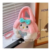 Plush Bag Kuromi Backpack Melody Cinnamoroll Plush Handbag Pochacco Cartoon Stuffed Bag Gift
