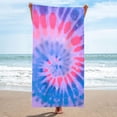 thumbnail image 1 of Plush Bath Towels,Microfiber Beach Towel Ultra Light Hawaiian Beach Pattern Bath Towel Sand Proof Beach Blanket Travel Multipurpose Towel 75 X 150 Cm, 1 of 4