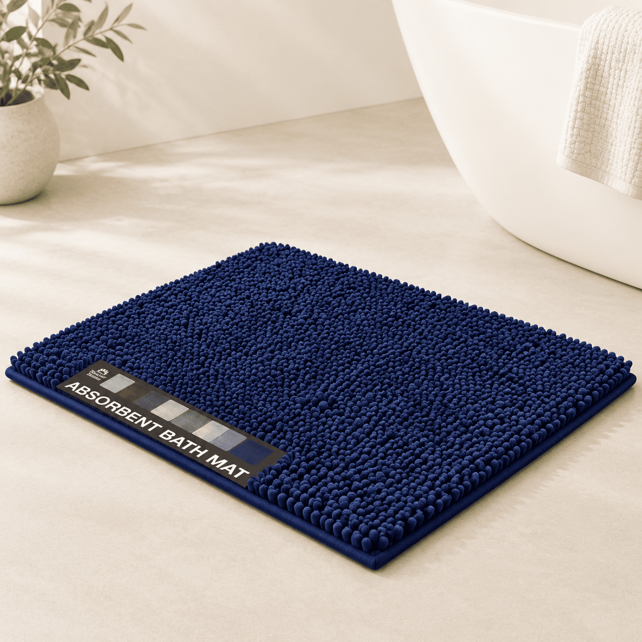 Plush Bathroom Rugs 30x20 Thick Chenille Quick Dryfiber Absorbent Bath ...