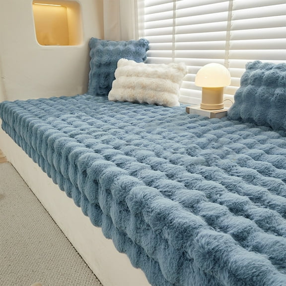 Plush Bay Window Mat, Bay Window Underlay, Non-Slip, Indoor, Bay Window, Decoration, Cushion, Non-Slip Sofa Mat