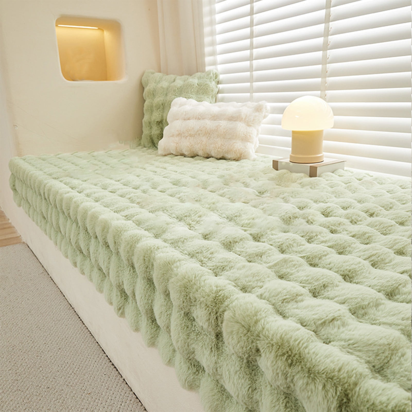 Plush Bay Window Mat, Bay Window Underlay, Non-Slip, Indoor, Bay Window, Decoration, Cushion, Non-Slip Sofa Mat