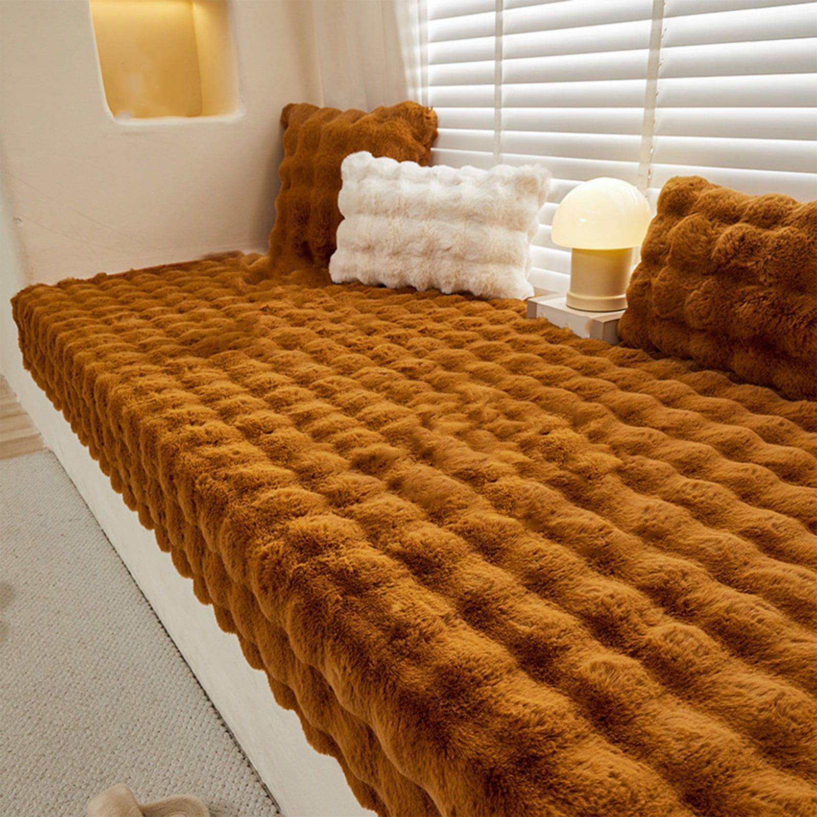 Plush Bay Window Mat, Bay Window Underlay, Non-Slip, Indoor, Bay Window, Decoration, Cushion, Non-Slip Sofa Mat