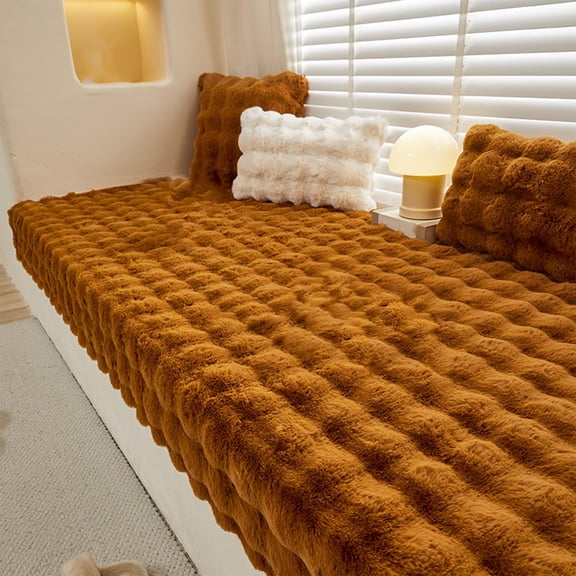 Plush Bay Window Mat, Bay Window Underlay, Non-Slip, Indoor, Bay Window, Decoration, Cushion, Non-Slip Sofa Mat