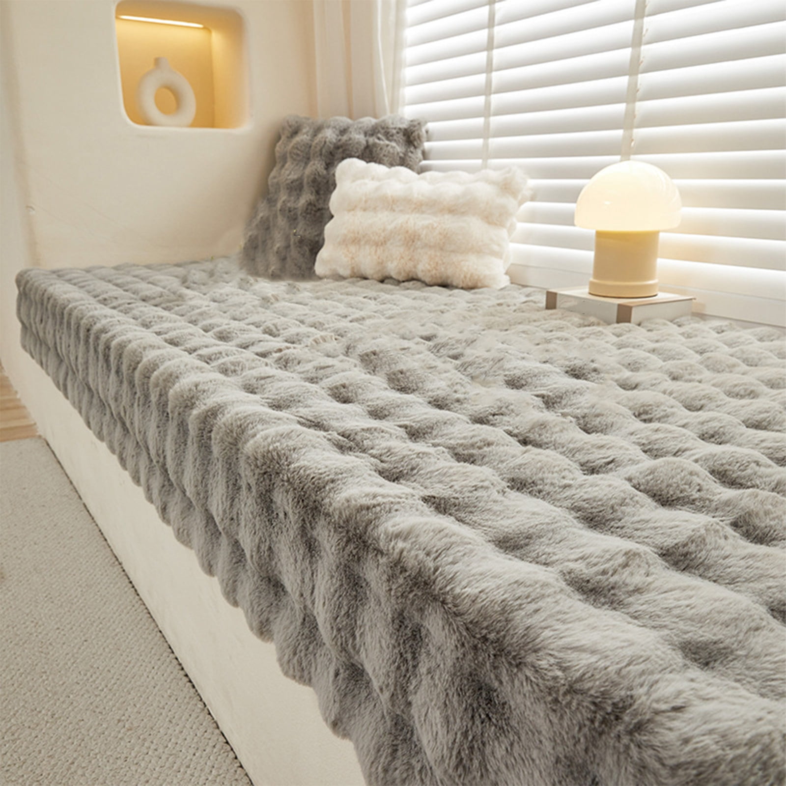 Plush Bay Window Mat, Bay Window Underlay, Non-Slip, Indoor, Bay Window, Decoration, Cushion, Non-Slip Sofa Mat