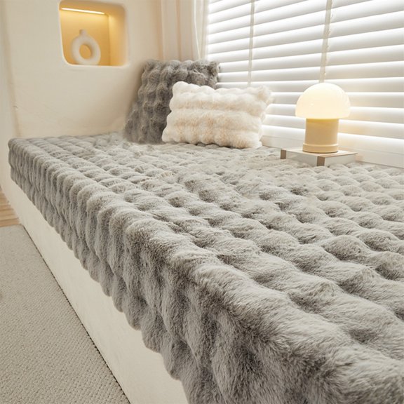 Plush Bay Window Mat, Bay Window Underlay, Non-Slip, Indoor, Bay Window, Decoration, Cushion, Non-Slip Sofa Mat