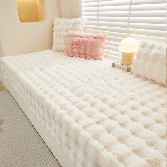 Plush Bay Window Mat, Bay Window Underlay, Non-Slip, Indoor, Bay Window, Decoration, Cushion, Non-Slip Sofa Mat