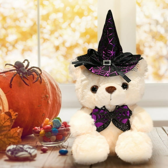 Plush Bear Doll with Hat — Soft Twisted Velvet Stuffed Animal, Holiday Decor & Collectible Souvenir(F)