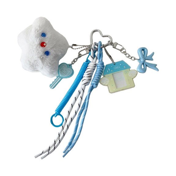 Soft Fuzzy Key Holders For Office School Cute Keyring Adorable Fuzzy Accessory