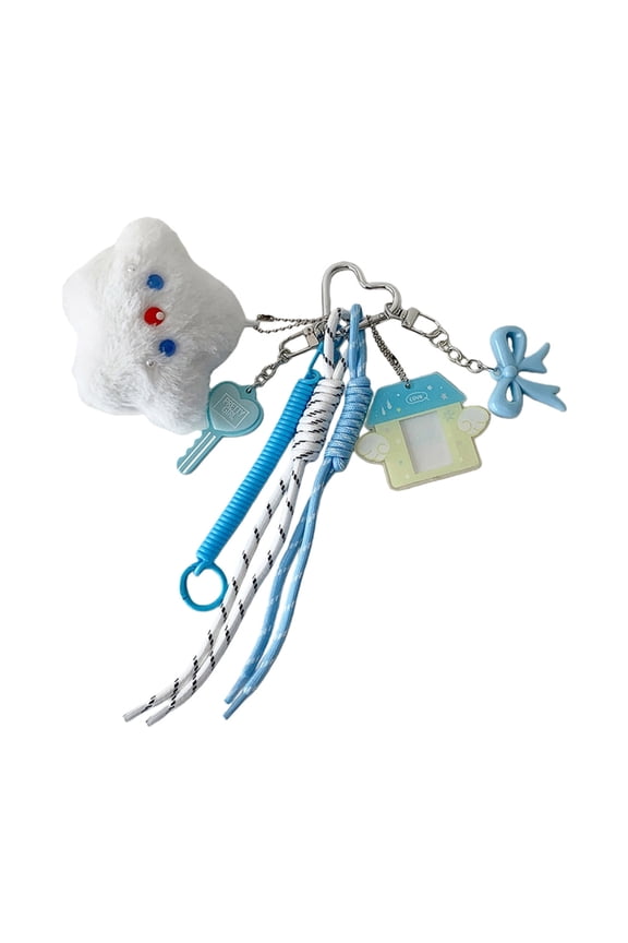 Soft Fuzzy Key Holders For Office School Cute Keyring Adorable Fuzzy Accessory