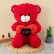 Plush Bear Toy under $5! CQCYD Heart Holding Plush Bear, Soft Hugging Teddy Doll with Embrace Design, Cuddly Comfort Toy for Bedroom Nursery Gift