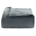thumbnail image 1 of Plush Bed Blankets - Dark Gray Full/Queen, 1 of 6