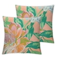 thumbnail image 1 of Plush Bed Pillowcases Pieces Pillow Cover  Decorative Floral Flower Rose Peony Bouquet Orange Garden Extra Long Size Pillow Sham with Zipper, 1 of 7