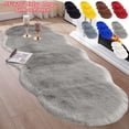 thumbnail image 1 of Plush Bedroom Rugs, 55"x20", Extra Large Soft Comfortable Bedside Rugs, Non Slip Machine Washable, Velvet Fleece Runner Rug, for Bedroom Living Room Bath Carpet Modern Style _ White, 1 of 7
