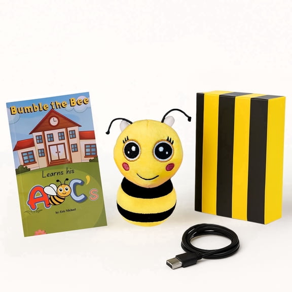 Breezy Singing Plush Toy with Voice Box & Book - Bumble the Bee, 12M+