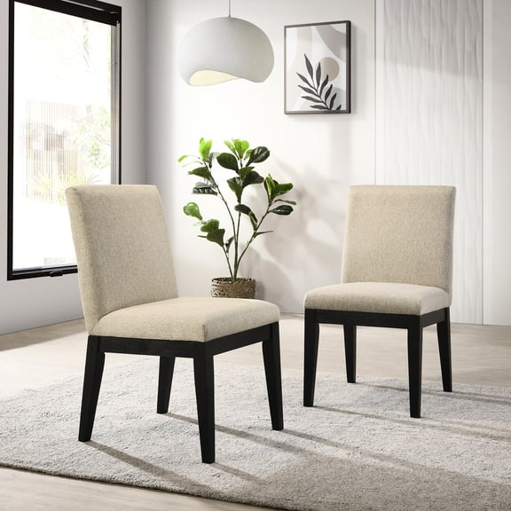Plush Beige Upholstery & Thick Foam | Complement Dining Table for Ensemble | Long - lasting Comfortable Seating