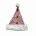 thumbnail image 1 of Plush Bell Christmas Hat, Soft Comfortable Santa Hat for Adults, Festive Headwear Decoration for Christmas Family Parties, Adds Cheerful Vibe to Holiday Celebrations, Pink, 1pcs, 1 of 1