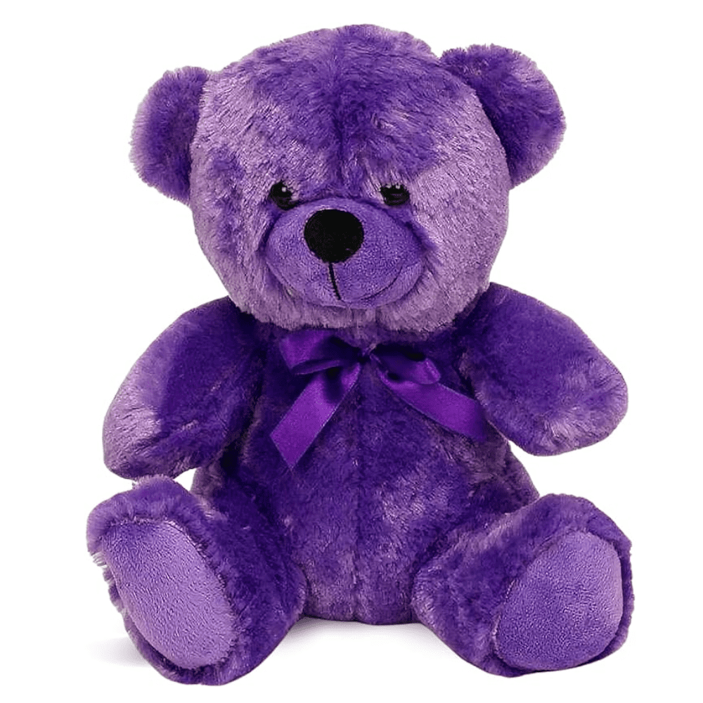 Plush Best Friends Super Color Purple Teddy Bear Stuffed Animal, 9-inch