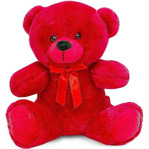 Plush Best Friends Super Color Red Teddy Bear Stuffed Animal, 9-inch Small for Mother's Day, Newborn Baby Shower, Girlfriend, Boyfriend, Graduation