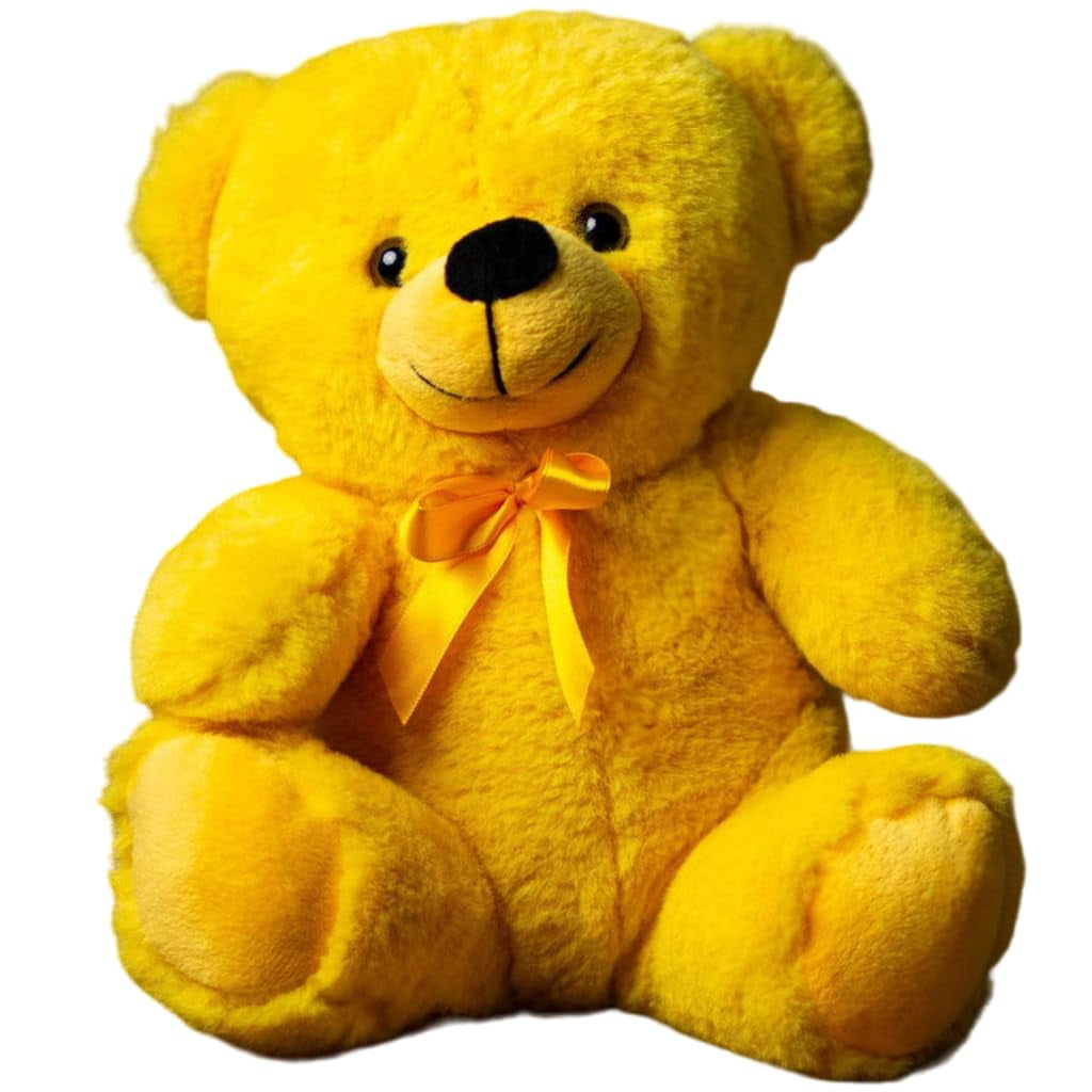 Plush Best Friends Super Color Yellow Teddy Bear Stuffed Animal, 9-inch