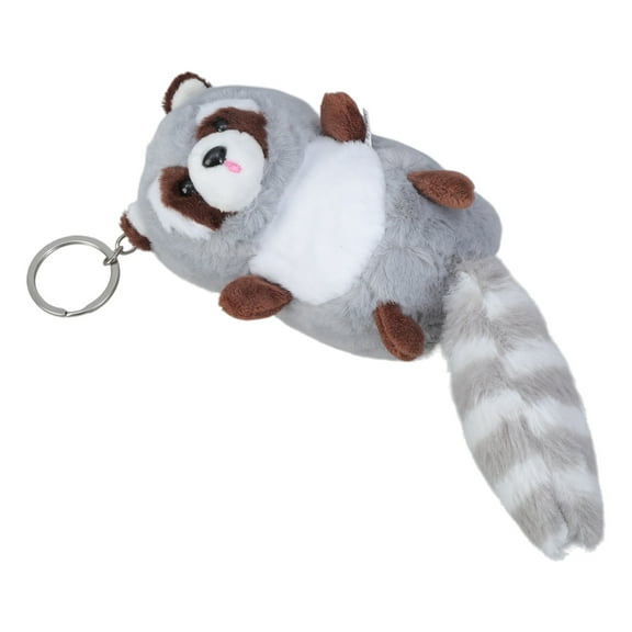Plush Big Tailed Raccoon Charm Keychains Backpack Handbag Charm Pendant Keys Holder Soft Stuffed Ornament Keyring
