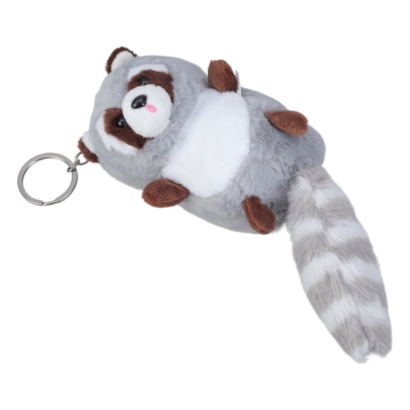 Plush Big Tailed Raccoon Keychains Pendant Keyring Backpack Bag Charm Jewelry