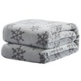 thumbnail image 1 of Plush Blanket Snowflake Gray King, 1 of 2