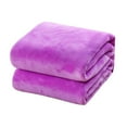 thumbnail image 1 of Plush Blanket, Soft Fleece Blanket, Microplush Throw Blanket - Anti-Static Flannel 100x140cm, Warm Cozy for Sofa Bed Bedding, High Quality Solid Color for Home Daily Use Full/Queen Size,Purple, 1 of 3
