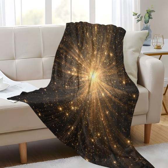 Plush Blankets Soft Glowing Throw Soft Cozy Blankets For Couch Bed Travel Office Camping Light Rays