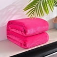 thumbnail image 1 of Plush Blankets And Throws Gifts For Housewarming Warm Solid Warm Plush Fleece Blanket Throw Rug Sofa Bedding Warm Lightweight Blanket For Sofa Couch Bed Travel Cloth, Hot Pink One Size, 1 of 8