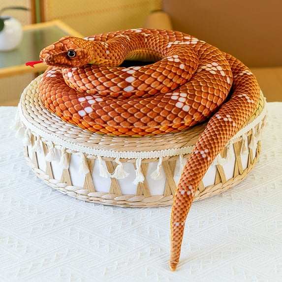 Plush Boa Constrictor Toy 8 Inch Realistic Snake Doll for Halloween Christmas Gifts Kids Stuffed Animal Sensory Toy