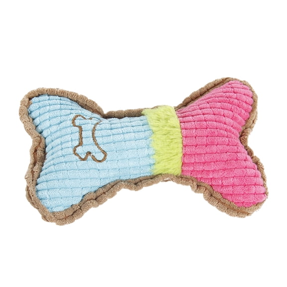 Plush Bone Pet Squeaky Toy - Non-Toxic Plush Material, Durable, Squeaky Sound, Chew Toy For Dogs, Cats, Interactive Play, Training, Indoor, Outdoor Use - For Pet Owners, Puppies,