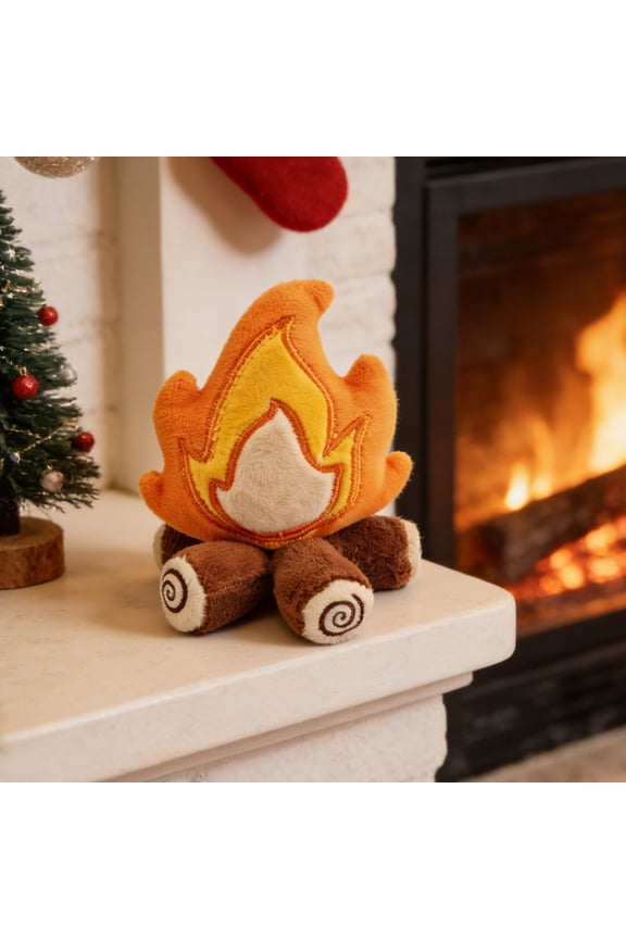 Plush Bonfire Backpack Keychain Cute Fire Doll Pendant Small Soft Decorative Charm for and Teens