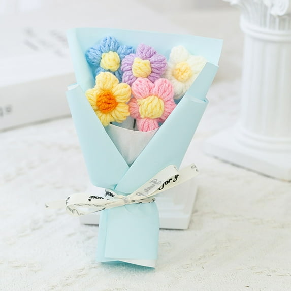 Plush Bouquets for Valentine'S Day Cute Plush Artificial Flowers Perfect Valentine'S Day Gift for Girlfriend Never Fading Mini Artificial Bouquets