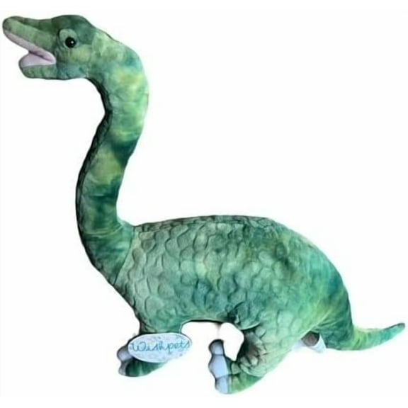 Plush Brontosaurus Dinosaur, Green Stuffed Animal Toy, 17 Inch, Soft Prehistoric Collectible