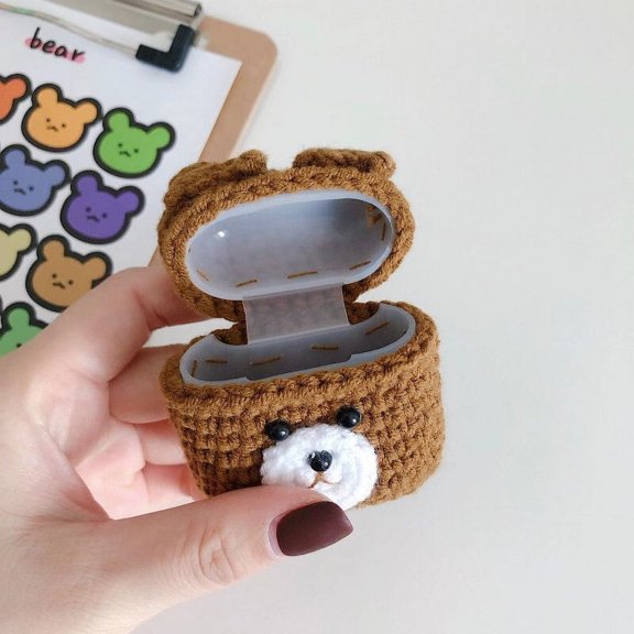 Plush Brown Bear Bluetooth Headset Case Is Cute And Applicable