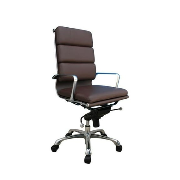 Plush Brown High Back Office Chair