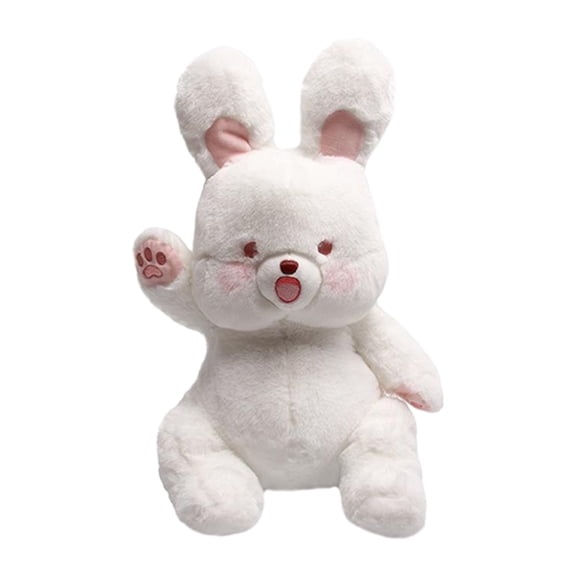 Plush Bunny Animated Plushie Dolls , Cute Stuffed Animal Toy Soft Plush Pillow for You, Easter Birthday Gifts for Friends (Cream, 13")