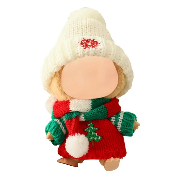 Plush Bunny Doll with Holiday Sweater, Soft Stuffed Animal Toy, Cute Rabbit Plushie for Kids & Adults, Christmas Gift, 10 Inches, Decorative Collectible for Bedroom, Nursery, or Office Desk