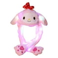 thumbnail image 1 of Plush Bunny Hat Bunny Ears Cute Animal Hat Moving Jumping Hat Rabbit Hat with LED for Womens Girls, 1 of 5