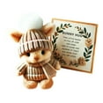 thumbnail image 1 of Plush Bunny With Knitted Hat And Scarf, Soft Pocket Bunny With Gift Box And Card, Light-Up Plush Toy For Children & Collectors, Huggable Stuffed Animal With Interactive Features, 1 of 4